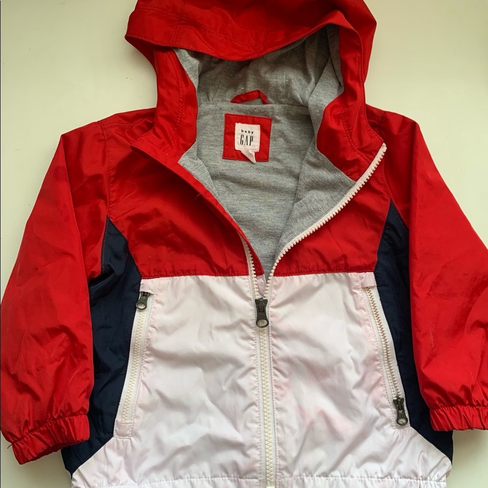 GAP Baby Red and White Windbreaker